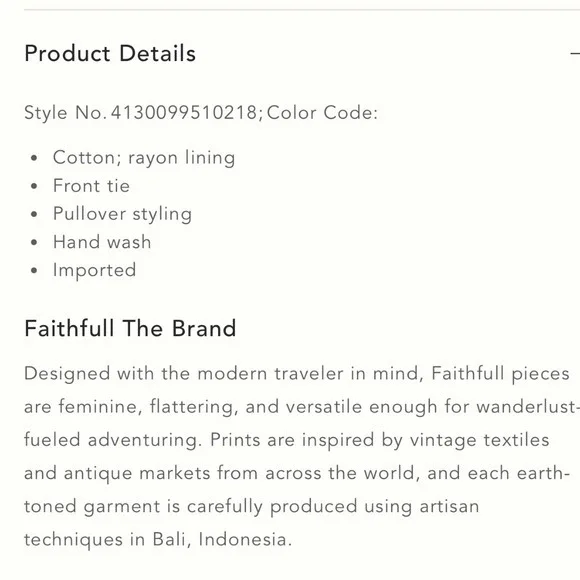 Faithfull The Brand Roma Tie Neck Mini Dress Yellow Puff Sleeve Size 8‎ - Picture 10 of 10